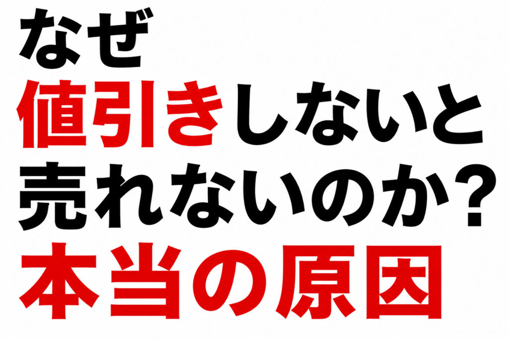 値引きしないと売れない　原因