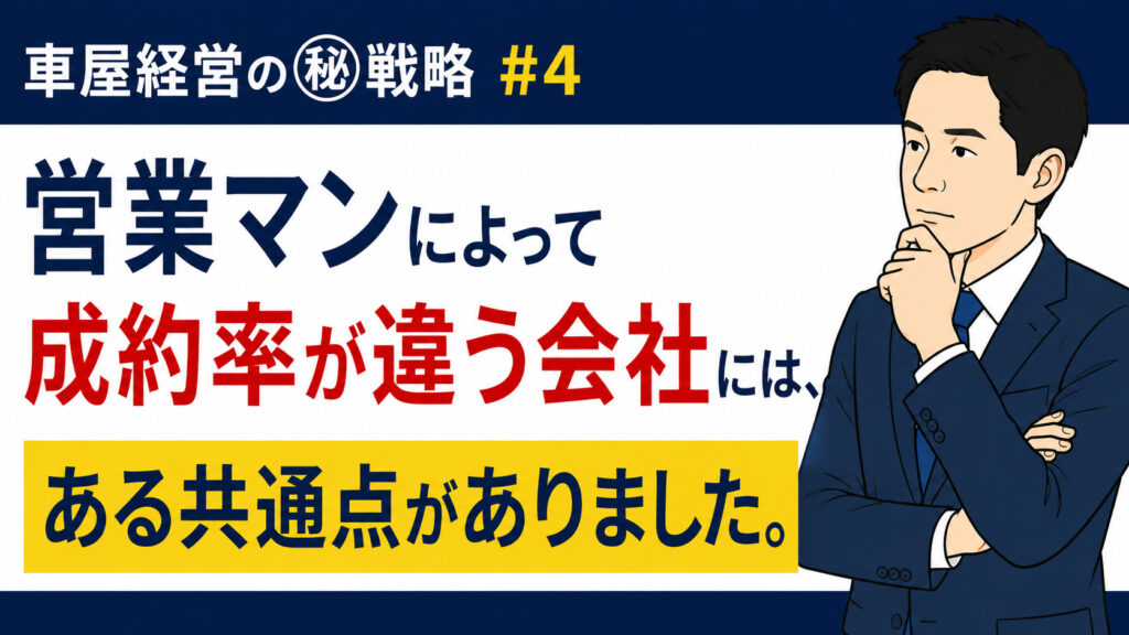 営業マンによって成約率が違う。