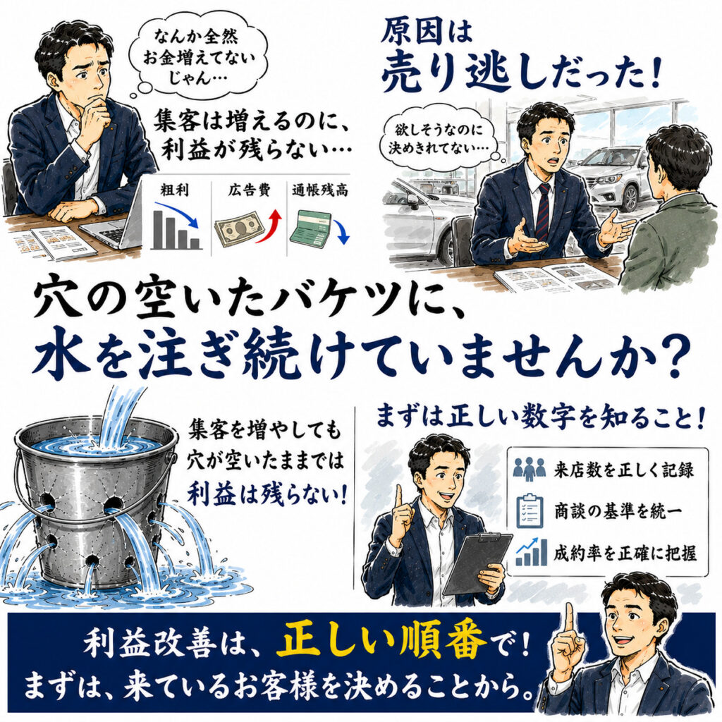 穴の空いたバケツに、水を注ぎ続けていませんか？